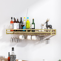 Comptoir de bar moderne en métal avec porte-vin et présentoir à boissons, mobilier pour la maison, la décoration de restaurant et de salon