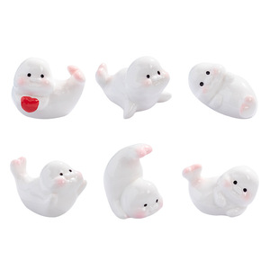 Figuras de focas de dibujos animados en miniatura Dp, decoraciones de resina para acuario, adornos de escritorio - Product Image 5