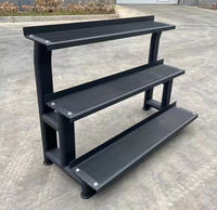 TOPTONS Fabrication professionnelle Rack à trois niveaux de haute qualité Kettlebell Haltère à 3 niveaux Kettlebell Rack Équipement de gymnastique