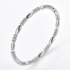 Bracelets en acier inoxydable imperméables pour femmes, bracelets ouverts en métal lisse, bijoux cadeau - Product Image 5