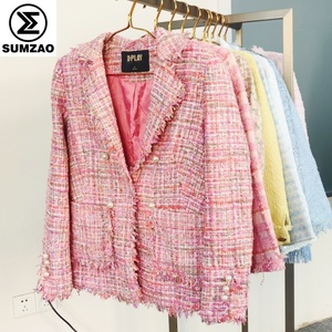 Sumzao new and used <strong>tweed</strong> <strong>jacket</strong> good quality <strong>cheap</strong> price baju wanita korea style <strong>tweed</strong> fabric clothes baju second hand - Product Image 6