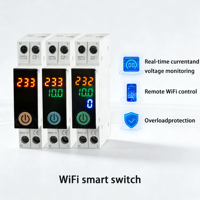 Interruptor de Circuito Inteligente WiFi Tuya 1P + N con Protección Contra Sobrecarga, Interruptor de Alta Capacidad Tipo Riel, Fácil Instalación para Uso Doméstico