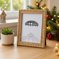 Cadre photo rustique créatif en bois de bouleau naturel avec bordure en bois clair pour salon, chambre à coucher, table