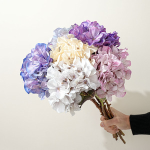 [Transfronterizo] Pequeñas Hortensias Artificiales en Tonos Otoñales para Decoración de Hogar, <span class=keywords><strong>Hotel</strong></span>/Restaurante, Bodas; Ramo Nupcial Hecho a Mano, Realista - Product Image 4