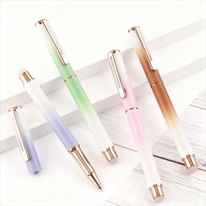 Custom Logo High Quality 1.0mm <b>Erasable</b> Business Gift Classic Design Rainbow Color Metal Fountain <b>Pen</b> Promotional Ballpoint <b>Pens</b> - Product Image 2