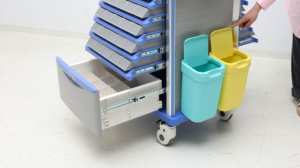 MT 의료 핫 세일 최신 스타일 하이 퀄리티 인기있는 병원 ABS 응급 의학 양면 약물 배달 트롤리 카트 - Product Image 6