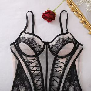 Nuovo Body Reggicalze Traspirante con Ferretto 2026, Lingerie in Rete Trasparente <span class=keywords><strong>Nude</strong></span> Sexy, Set Corsetto in Pizzo da Donna a Contenimento Medio - Product Image 6