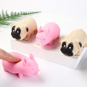 ของเล่นบีบยืดหยุ่นรูปหมูน่ารัก ปี 2025 ของเล่นบีบคลายเครียด TPR+ทราย ของเล่นบีบยืดหยุ่นรูปสุนัข - Product Image 3