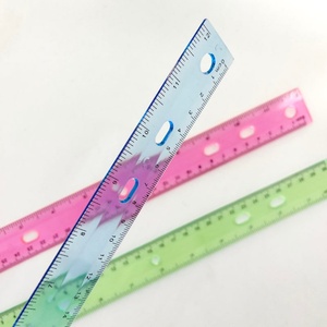 Juego de 3 Reglas de Dibujo de Plástico de 30 cm/12 Pulgadas, Color Azul, Rosa y Verde, Precio de Fábrica Original, para Estudiantes - Product Image 6