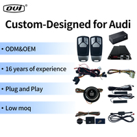 OVI 8100 Système d'alarme de voiture avec démarrage à distance, démarrage par bouton-poussoir, entrée sans clé PKE, système d'allumage à distance pour Audi A5 2010-2019, Plug-and-play