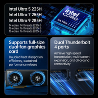 Serveur NAS Mini Intel Core Ultra avec LAN 10 Gb, Thunderbolt 4, LPDDR5, système NAS commercial