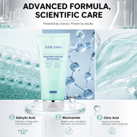 Nettoyant à l'acide salicylique certifié FDA, fabrication sous contrat, formule sur mesure, traitement de l'acné, nettoyant éclaircissant