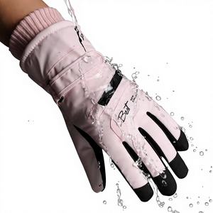 Guantes de Esquí para Mujer, Forrados de Algodón, Impermeables, Dedos Completos, Pantalla Táctil, Antideslizantes, para Todas las Estaciones, Invierno, Nieve, Deportes al Aire Libre - Product Image 1