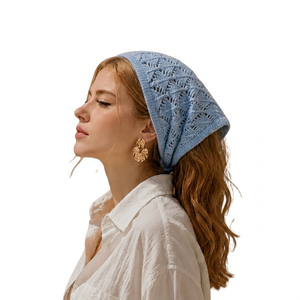 Bandana en tricot pour femme, foulard doux style crochet, bandeau pour cheveux - Product Image 3