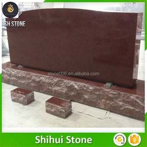 Diseño de tumba de cementerio puerta a puerta para monumentos de granito negro de China - Product Image 6