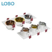 LOSO Factory Direct Down Light Shell Office Store Hotel Ceiling Encastré Rond Carré LED Down Lighting