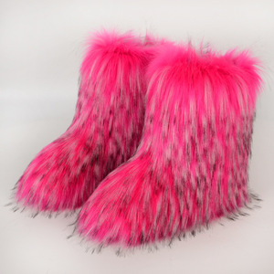 Stivali da Neve Chic in Finta Pelliccia, Morbidi, per Autunno/Inverno, con Soletta in PVC Antiscivolo per Climi Freddi e Attività all'Aperto - Product Image 3
