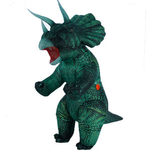 Costume de dinosaure gonflable cornes de arc-en-ciel, Triceratops, tenue d'halloween pour adultes, - Product Image 1