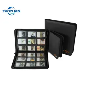 TAOYUAN 12 inci 3*4 saku ritsleting PU penutup kulit Album foto 480 pemegang foto Binder