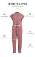 Nouvelle Collection : Combinaison d'uniformes médicaux sans manches avec col zippé, pour infirmières, blocs opératoires, hôpitaux et spas - Tenue professionnelle une pièce