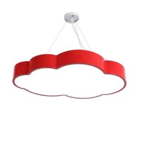 Lustre suspendu créatif pour plafond, lampe LED en forme de nuage blanc, intensité réglable, pour salle de classe de maternelle, centre commercial