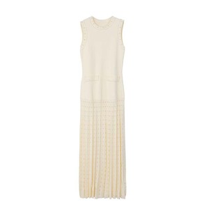 Vestido de Punto sin Mangas con Cuello Redondo, Elegante y de Alta Calidad para Mujer, Primavera-Verano, Ajustado y con Perlas, Venta al Por Mayor - Product Image 6