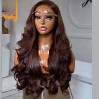 Wig rambut manusia Donor mentah HD 350g Wig renda keriting Vietnam kepadatan 300%