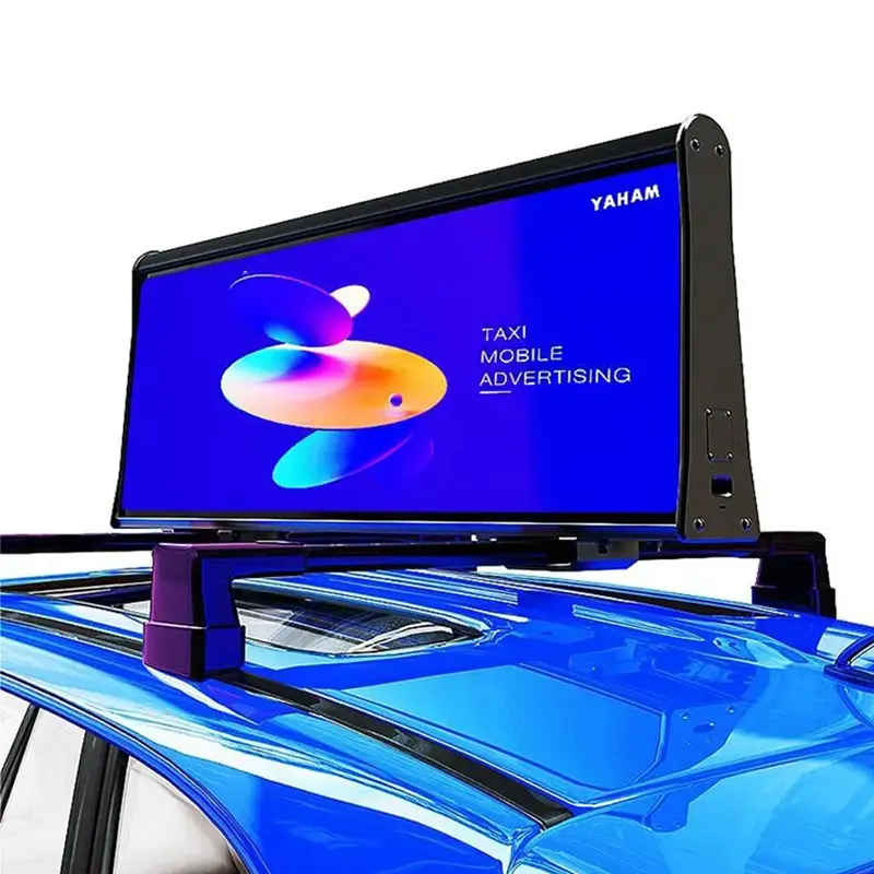 Display a LED per auto p5 p2.5 impermeabile esterno doppio lato 4G WIFI Taxi Top Display a Led