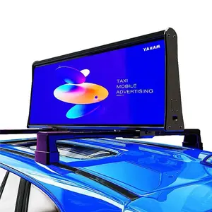 P5 p2.5 LED Car Display Exterior Impermeable Doble cara 4G WIFI Taxi Top Led Display