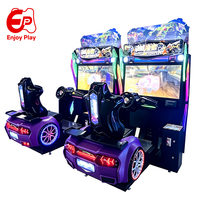 Simulateur de course dynamique à monnayeur et accepteur de billets, machine d'arcade somatosensorielle 2 places avec pédales réglables pour centre commercial