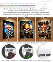 Cadeau de promotion 3D Flip Picture Style nautique Animal Pirate Décor en plastique PET Type
