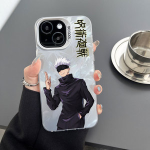 Nuova Cover Protettiva Antiurto IMD in PC con Design Anime Gojo Satoru per iPhone 17/16/<span class=keywords><strong>15</strong></span>/14/13 Pro Max/14 Plus - Product Image 3