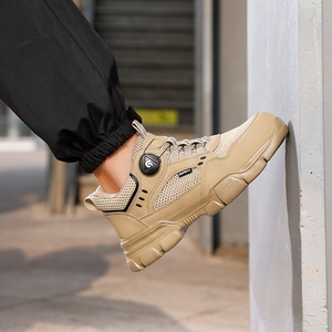 سلسلة ملابس عمل GUYISA، حذاء صيفي كاكي بمعيار أوروبي برأس فولاذي للحماية في العمل - Product Image 3