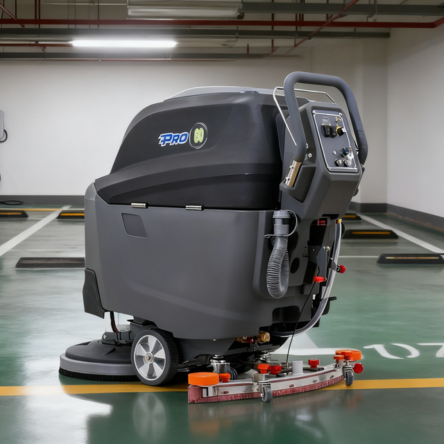 T5BT Walk Behind Autonomous Robot Floor Scrubber and Polishing Machine Best Tile Floor Cleaning for Gyms Without Battery