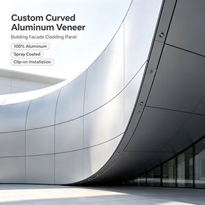 Panneaux de mur-rideau contemporains en aluminium, surface anodisée, anti-corrosion, pour applications extérieures de bâtiments - Product Image 1