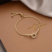Bracelet de fleurs réglable en zircon pour filles accessoires de bijoux de mode en acier inoxydable pour cadeaux de fête bijoux de mode