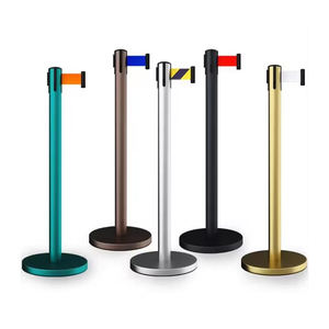 टेलीस्कोपिक रिटेटेबल बेल्ट बैरियर पोल स्टैंड गार्ड कॉलम विस्तार भीड़ नियंत्रण पोस्ट ट्रैफिक बाधाओं के बाद रिट्रेटेबल - Product Image 5