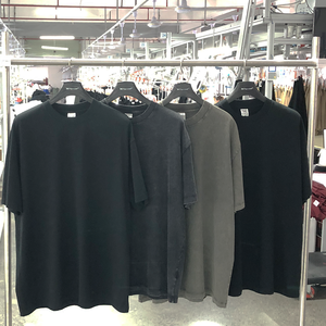 Biểu Tượng Tùy Chỉnh Axit Rửa T-Shirts Trống Quá Khổ 100% Bông 270gsm Boxy Crop T Áo Sơ Mi Nặng Phun Trực Tiếp In Ấn Một - Product Image 1