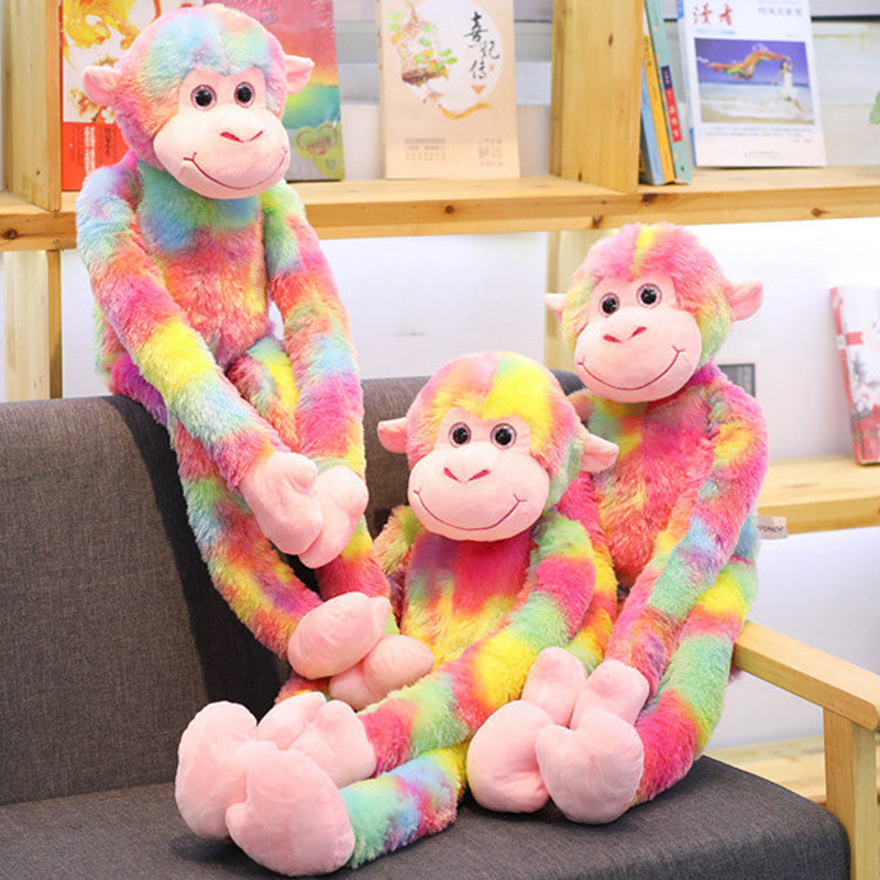 31.5 Inch Rainbow Monkey with Long Arms - Cute Plush Toy
