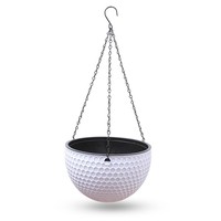 Maceta Colgante de Plástico Imitación Mimbre para Plantas Suculentas, Maceta Colgante con Autorriego para Orquídeas, Maceta Colgante Tipo Panal de Abeja