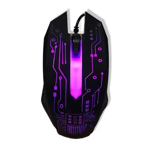 2023New Cheap 4 Color LED Light 1000 DPI Wired USB Ergonomic Gaming Mouse For Gamer