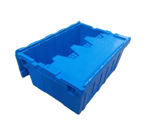 Heavy Duty Plastic Storage Boxes Pp Plastic Shipping Crates Storage Containers With Attached Lid