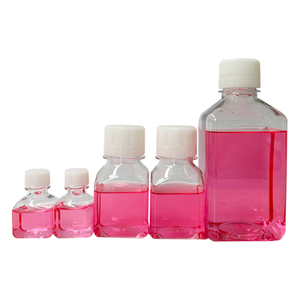 30ml 50ml 60ml 250ml 500ml 1000ml phòng thí nghiệm nhựa phương tiện truyền thông chai di động nuôi cấy Flask 125ml vuông PET PETG phương tiện truyền thông chai - Product Image 2