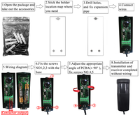 SMG-E0503 Sensor Inframerah Fotocell Anti-interferensi Luar Ruangan IP54 AC DC 12-24V untuk Gerbang Otomatis