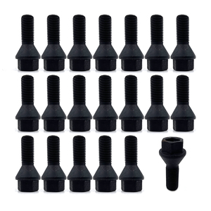 20pcs m14x1.5 bánh xe Bolt bề mặt màu đen Lug Bolt xe bánh xe phụ tùng ô tô - Product Image 1