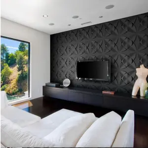 19.7 인치 블랙 다이아몬드 모양 현대 디자인 장식 3d PVC 벽 패널
