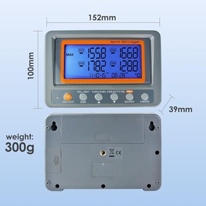 จอแสดงผลดิจิตอล LCD เครื่องวัดอุณหภูมิเทอร์โมคัปเปิล 4 ช่อง พร้อมการติดตามค่าสูงสุด/ต่ำสุดแบบ USB หน่วยที่สามารถสลับได้ วัสดุ ABS AZ885 - Product Image 6