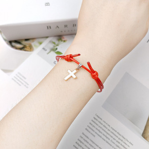 <span class=keywords><strong>2</strong></span> pièces/ensemble Simples Faites À la Main En Alliage De Corde De Cire Bijoux Couple Hommes et Femmes Main Corde Bracelet - Product Image 3