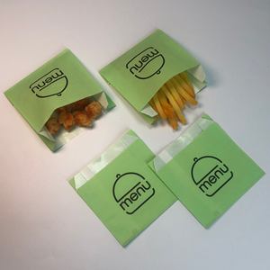 Personalized Printed Design Oil Proof <b>Paper</b> Crispy Fries Wings Bags Bubble Waffle Bag <b>Grease</b> Resistance Tacos Bags - Product Image 1