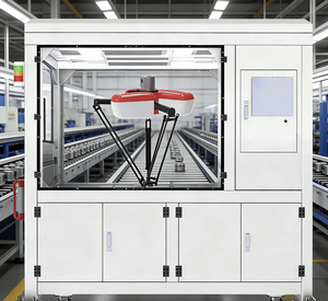 روبوت دلتا عالي السرعة ثلاثي المحاور + 1 لتعبئة الصناديق، ذراع روبوت صناعي أوتوماتيكي للالتقاط والوضع، حمولة قصوى 8 كجم، روبوت متوازي للكرتون - Product Image 1